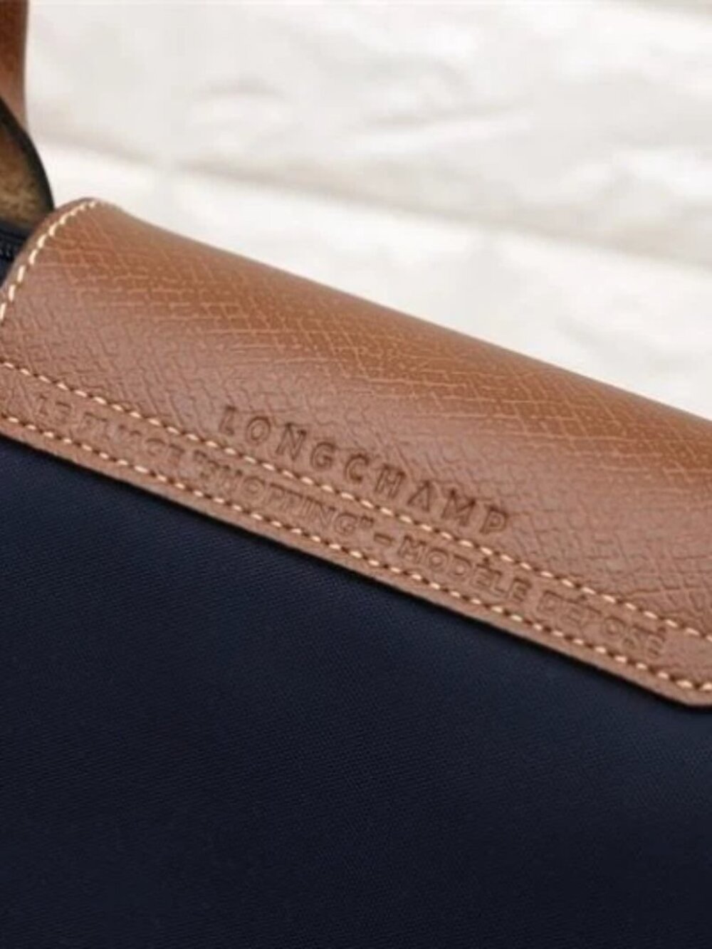 Foldable Tote • Blue • Everyday Handbag - Picture 6 of 10